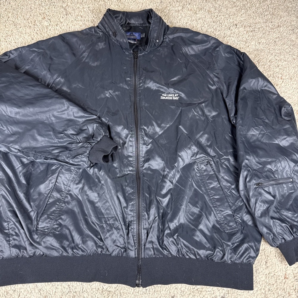 Vintage Duckster 3M Thinsulate Spanish Bay Pebble Beach Bomber Jacket XXL W/Hood
